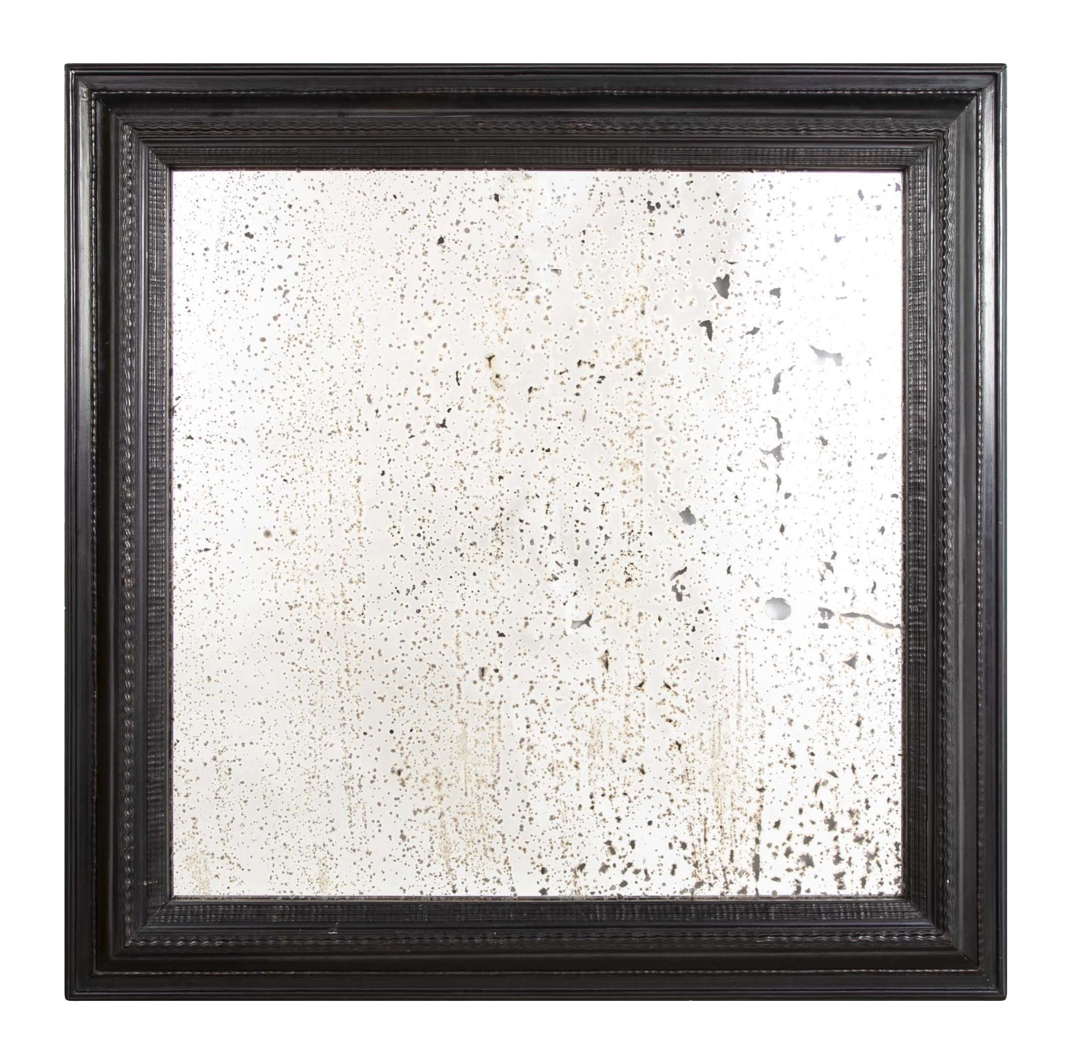 A Late 19th Century Dutch Ebonized Ripple Mirror