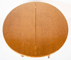 A Faux Bamboo Dining Table in Burled Elm and Maple