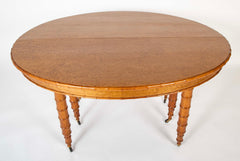 A Faux Bamboo Dining Table in Burled Elm and Maple