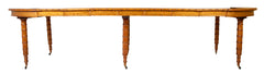 A Faux Bamboo Dining Table in Burled Elm and Maple