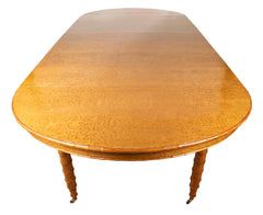 A Faux Bamboo Dining Table in Burled Elm and Maple