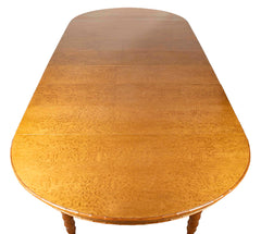 A Faux Bamboo Dining Table in Burled Elm and Maple