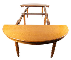 A Faux Bamboo Dining Table in Burled Elm and Maple