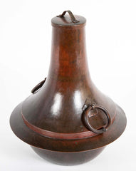 Japanese Patinated Bronze Lidded Jar with Loop Handles