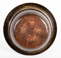 Japanese Patinated Bronze Lidded Jar with Loop Handles
