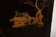 17th Century Japanese Gilt & Black Lacquer Cabinet for Export on Later Stand