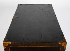 17th Century Japanese Gilt & Black Lacquer Cabinet for Export on Later Stand