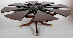 Mahogany Jupe Style Circular Extension Table