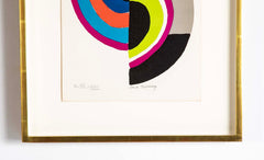 Sonia Delaunay Small Composition Color Lithograph on Vellum