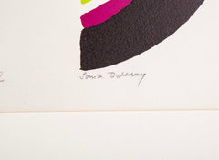 Sonia Delaunay Small Composition Color Lithograph on Vellum