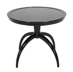 Round Black Lacquer Games Table