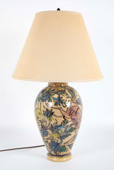 Large Persian Multi-Color Qajar Ceramic Vessel now a Lamp