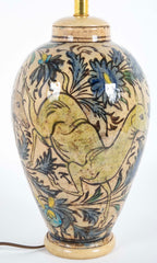 Large Persian Multi-Color Qajar Ceramic Vessel now a Lamp
