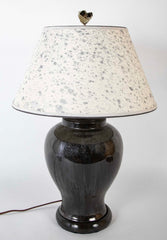 A Black Glazed Fulper Pottery Vase now a Lamp