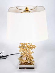 Bronze d'Ore "Nugget" Pair of Lamps Attributed to Claude Victor Boeltz
