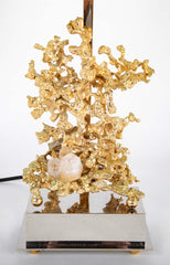 Bronze d'Ore "Nugget" Pair of Lamps Attributed to Claude Victor Boeltz