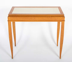 Maison Dominique Leather Top Folding Games Table