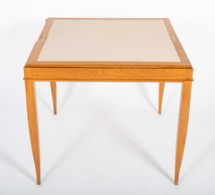 Maison Dominique Leather Top Folding Games Table