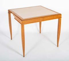 Maison Dominique Leather Top Folding Games Table