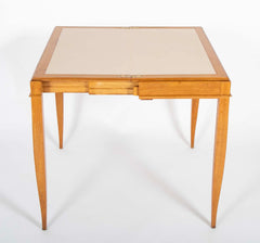 Maison Dominique Leather Top Folding Games Table