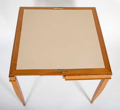 Maison Dominique Leather Top Folding Games Table