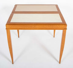 Maison Dominique Leather Top Folding Games Table