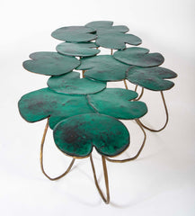 Bronze Lilypad Form Coffee Table by Paula Swinnen