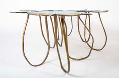 Bronze Lilypad Form Coffee Table by Paula Swinnen