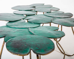 Bronze Lilypad Form Coffee Table by Paula Swinnen