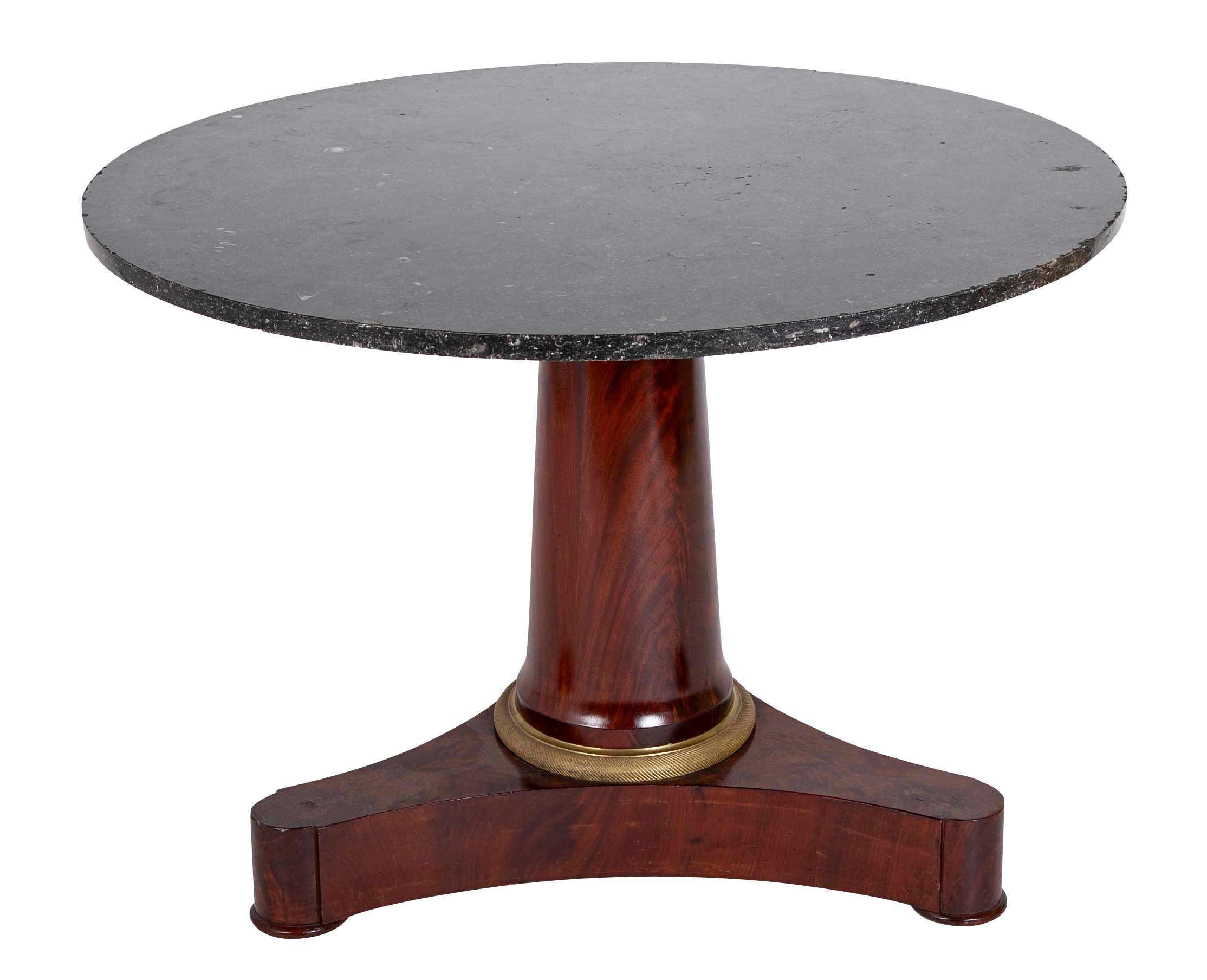 French Empire Marble-Top Center Table