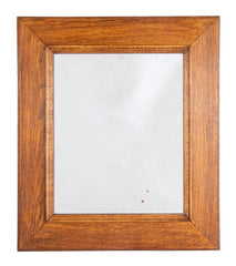 Early 20th Century French Natural Form Molded Oak Framed Mirror