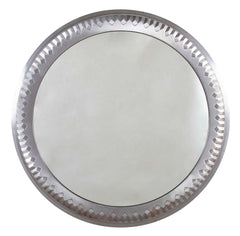 A Polished Steel Circular Mirror by Adalbert Szabo