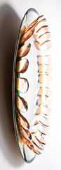 A Round Mirror with Painted Metal Petal Decor by Max Ingrand