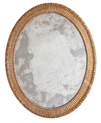 A George III Style Carved Giltwood Oval Mirror