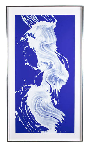 Jamie Nares Screenprint "Epigraph 3 in White & Blue"
