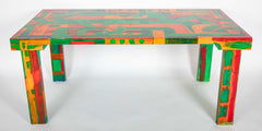 A Unique Painted Dining Table by Jim Partridge and Nick Bodimeade