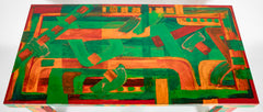 A Unique Painted Dining Table by Jim Partridge and Nick Bodimeade