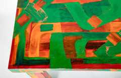 A Unique Painted Dining Table by Jim Partridge and Nick Bodimeade