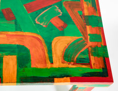A Unique Painted Dining Table by Jim Partridge and Nick Bodimeade