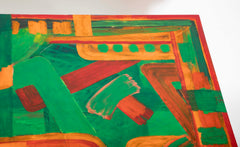 A Unique Painted Dining Table by Jim Partridge and Nick Bodimeade