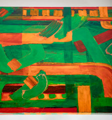 A Unique Painted Dining Table by Jim Partridge and Nick Bodimeade