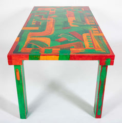 A Unique Painted Dining Table by Jim Partridge and Nick Bodimeade
