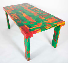 A Unique Painted Dining Table by Jim Partridge and Nick Bodimeade