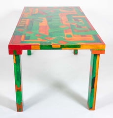 A Unique Painted Dining Table by Jim Partridge and Nick Bodimeade