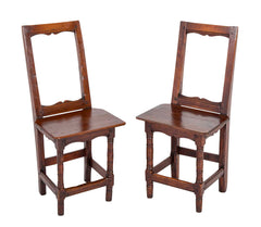 2 Similar French Provincial Oak Side Chairs
