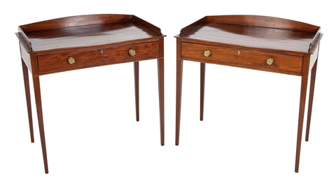 Pair of Inlaid Mahogany Federal Dressing Tables