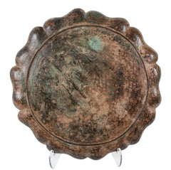 A Large Chinese Song/Yuan Style Patinated Bronze Charger
