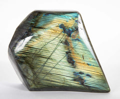 Polished Labradorite Specimen from Madagascar on Custom Stand