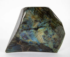 Polished Labradorite Specimen from Madagascar on Custom Stand