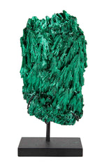 A Piece of Congolese Velvet Malachite on Modern Stand